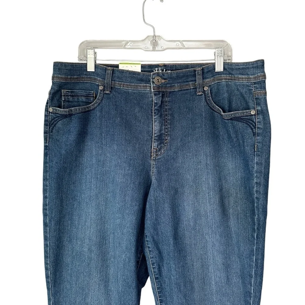 Style & Co. Straight Leg High Rise Tummy Control Jeans, 18